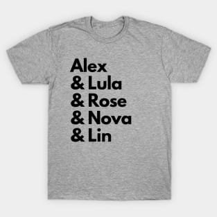 Brooklyn Brujas Character Names T-Shirt